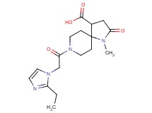 8-[(2-ethyl-1H-imidazol-1-yl)acetyl]-1-methyl-2-oxo-1,8-diazaspiro[4.5]decane-4-carboxylic acid