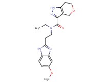 N-ethyl-N-[2-(5-methoxy-1H-benzimidazol-2-yl)ethyl]-1,4,6,7-tetrahydropyrano[4,3-c]pyrazole-3-carboxamide