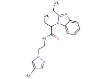 2-(2-ethyl-1H-benzimidazol-1-yl)-N-[2-(4-methyl-1H-pyrazol-1-yl)ethyl]butanamide