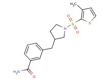 3-({1-[(3-methyl-2-thienyl)sulfonyl]pyrrolidin-3-yl}methyl)benzamide