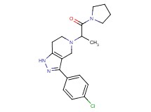 3-(4-chlorophenyl)-5-(1-methyl-2-oxo-2-pyrrolidin-1-ylethyl)-4,5,6,7-tetrahydro-1H-pyrazolo[4,3-c]pyridine