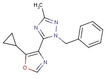 1-benzyl-5-(5-cyclopropyl-1,3-oxazol-4-yl)-3-methyl-1H-1,2,4-triazole