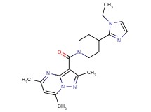 3-{[4-(1-ethyl-1H-imidazol-2-yl)piperidin-1-yl]carbonyl}-2,5,7-trimethylpyrazolo[1,5-a]pyrimidine