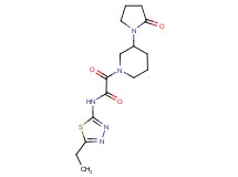 N-(5-ethyl-1,3,4-thiadiazol-2-yl)-2-oxo-2-[3-(2-oxopyrrolidin-1-yl)piperidin-1-yl]acetamide