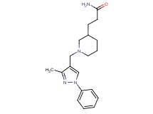 3-{1-[(3-methyl-1-phenyl-1H-pyrazol-4-yl)methyl]-3-piperidinyl}propanamide