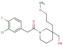 [1-[(3-chloro-4-fluorophenyl)acetyl]-3-(3-methoxypropyl)-3-piperidinyl]methanol
