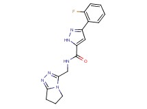 N-(6,7-dihydro-5H-pyrrolo[2,1-c][1,2,4]triazol-3-ylmethyl)-3-(2-fluorophenyl)-1H-pyrazole-5-carboxamide