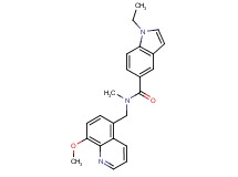 1-ethyl-N-[(8-methoxyquinolin-5-yl)methyl]-N-methyl-1H-indole-5-carboxamide