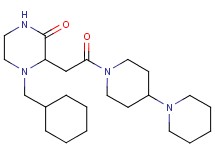 3-[2-(1,4'-bipiperidin-1'-yl)-2-oxoethyl]-4-(cyclohexylmethyl)-2-piperazinone