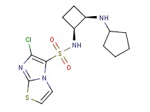 6-chloro-N-[(1S*,2R*)-2-(cyclopentylamino)cyclobutyl]imidazo[2,1-b][1,3]thiazole-5-sulfonamide