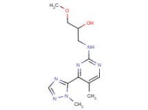 1-methoxy-3-{[5-methyl-4-(1-methyl-1H-1,2,4-triazol-5-yl)pyrimidin-2-yl]amino}propan-2-ol