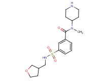 N-methyl-N-piperidin-4-yl-3-{[(tetrahydrofuran-3-ylmethyl)amino]sulfonyl}benzamide