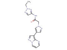 N-(2-ethyl-2H-1,2,3-triazol-4-yl)-2-(4-pyrazolo[1,5-a]pyrimidin-3-yl-1H-pyrazol-1-yl)acetamide