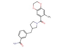 3-({1-[(7-methyl-2,3-dihydro-1,4-benzodioxin-6-yl)carbonyl]-3-pyrrolidinyl}methyl)benzamide