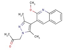 1-[4-(2-methoxyquinolin-3-yl)-3,5-dimethyl-1H-pyrazol-1-yl]acetone