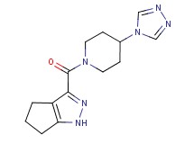 3-{[4-(4H-1,2,4-triazol-4-yl)piperidin-1-yl]carbonyl}-1,4,5,6-tetrahydrocyclopenta[c]pyrazole