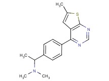 N,N-dimethyl-1-[4-(6-methylthieno[2,3-d]pyrimidin-4-yl)phenyl]ethanamine