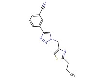 3-{1-[(2-propyl-1,3-thiazol-4-yl)methyl]-1H-1,2,3-triazol-4-yl}benzonitrile