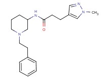 3-(1-methyl-1H-pyrazol-4-yl)-N-[1-(2-phenylethyl)-3-piperidinyl]propanamide