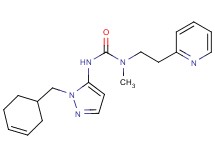 N'-[1-(cyclohex-3-en-1-ylmethyl)-1H-pyrazol-5-yl]-N-methyl-N-(2-pyridin-2-ylethyl)urea