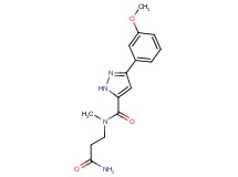 N-(3-amino-3-oxopropyl)-3-(3-methoxyphenyl)-N-methyl-1H-pyrazole-5-carboxamide