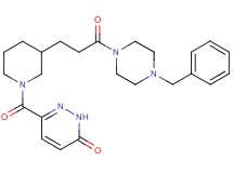 6-({3-[3-(4-benzyl-1-piperazinyl)-3-oxopropyl]-1-piperidinyl}carbonyl)-3(2H)-pyridazinone
