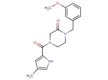 1-(3-methoxybenzyl)-4-[(4-methyl-1H-pyrrol-2-yl)carbonyl]-2-piperazinone