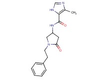 4-methyl-N-[5-oxo-1-(2-phenylethyl)pyrrolidin-3-yl]-1H-imidazole-5-carboxamide