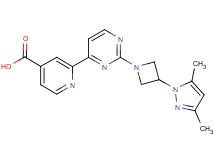 2-{2-[3-(3,5-dimethyl-1H-pyrazol-1-yl)azetidin-1-yl]pyrimidin-4-yl}isonicotinic acid