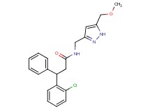 3-(2-chlorophenyl)-N-{[5-(methoxymethyl)-1H-pyrazol-3-yl]methyl}-3-phenylpropanamide