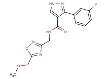 3-(3-fluorophenyl)-N-{[5-(methoxymethyl)-1,2,4-oxadiazol-3-yl]methyl}-1H-pyrazole-4-carboxamide