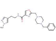 2-[(4-benzyl-1-piperazinyl)methyl]-N-[2-(1-methyl-1H-pyrazol-4-yl)ethyl]-1,3-oxazole-4-carboxamide