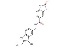 N-[(2-ethyl-3-methyl-1H-indol-5-yl)methyl]-2-oxo-2,3-dihydro-1H-benzimidazole-5-carboxamide