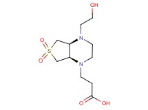 3-[(4aS*,7aR*)-4-(2-hydroxyethyl)-6,6-dioxidohexahydrothieno[3,4-b]pyrazin-1(2H)-yl]propanoic acid