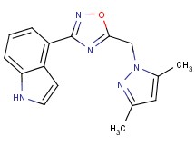 4-{5-[(3,5-dimethyl-1H-pyrazol-1-yl)methyl]-1,2,4-oxadiazol-3-yl}-1H-indole