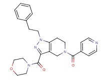 5-isonicotinoyl-3-(4-morpholinylcarbonyl)-1-(2-phenylethyl)-4,5,6,7-tetrahydro-1H-pyrazolo[4,3-c]pyridine