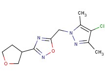 5-[(4-chloro-3,5-dimethyl-1H-pyrazol-1-yl)methyl]-3-(tetrahydrofuran-3-yl)-1,2,4-oxadiazole