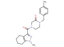 1-(4-methylbenzyl)-4-[(1-methyl-4,5,6,7-tetrahydro-1H-indazol-3-yl)carbonyl]-2-piperazinone