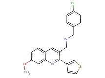 (4-chlorobenzyl){[7-methoxy-2-(3-thienyl)-3-quinolinyl]methyl}amine