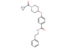 4-{[1-(cyclopropylcarbonyl)-4-piperidinyl]oxy}-N-(2-phenylethyl)benzamide