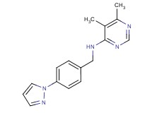 5,6-dimethyl-N-[4-(1H-pyrazol-1-yl)benzyl]pyrimidin-4-amine