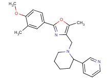 3-(1-{[2-(4-methoxy-3-methylphenyl)-5-methyl-1,3-oxazol-4-yl]methyl}-2-piperidinyl)pyridine