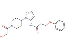 N-[1-(1-glycoloylpiperidin-4-yl)-1H-pyrazol-5-yl]-3-phenoxypropanamide