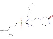 4-({1-butyl-2-[(4-methylpentyl)sulfonyl]-1H-imidazol-5-yl}methyl)-2-piperazinone