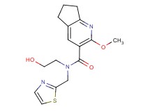 N-(2-hydroxyethyl)-2-methoxy-N-(1,3-thiazol-2-ylmethyl)-6,7-dihydro-5H-cyclopenta[b]pyridine-3-carboxamide
