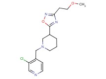 3-chloro-4-({3-[3-(2-methoxyethyl)-1,2,4-oxadiazol-5-yl]piperidin-1-yl}methyl)pyridine