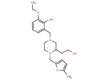 2-ethoxy-6-({3-(2-hydroxyethyl)-4-[(5-methyl-2-furyl)methyl]-1-piperazinyl}methyl)phenol