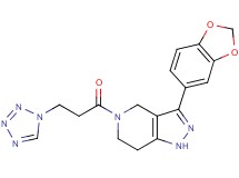 3-(1,3-benzodioxol-5-yl)-5-[3-(1H-tetrazol-1-yl)propanoyl]-4,5,6,7-tetrahydro-1H-pyrazolo[4,3-c]pyridine