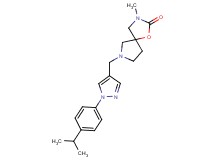 7-{[1-(4-isopropylphenyl)-1H-pyrazol-4-yl]methyl}-3-methyl-1-oxa-3,7-diazaspiro[4.4]nonan-2-one