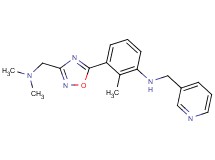 (3-{3-[(dimethylamino)methyl]-1,2,4-oxadiazol-5-yl}-2-methylphenyl)(pyridin-3-ylmethyl)amine